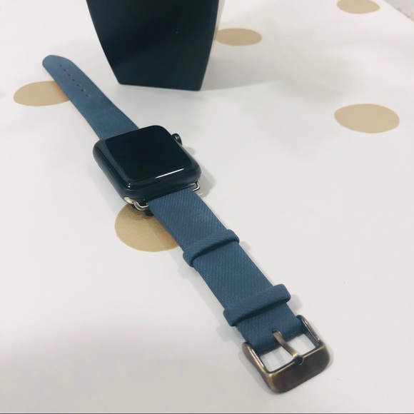 Pawsitively Posh Accessories - {HALLIE} Apple Watch Band / Leather denim blue